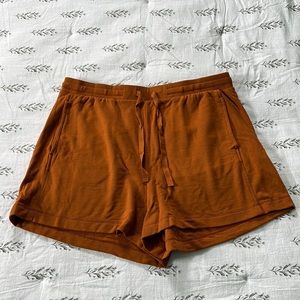 Burnt Orange Sweat Shorts
